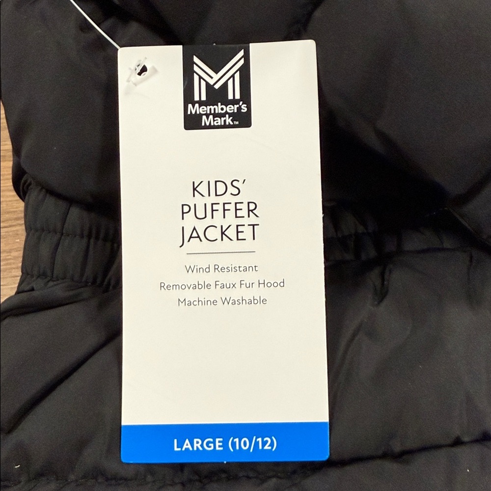 Members Mark black girls puffer jacket - Picture 8 of 8